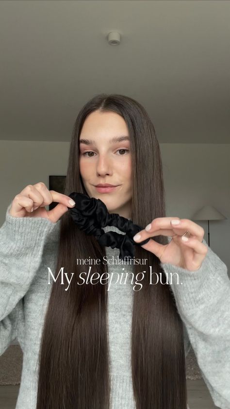 My sleeping bun 🤍🫶🏽 *Werbung unbezahlt keine Zusammenarbeit • - leave in conditioner - Silk scrunchie • #haircare #healthyhair… | Instagram Sleep, Leave In, Hair Care Tips, How To Sleep, Leave In Conditioner, To Sleep, Healthy Hair, Scrunchies, Hair Care