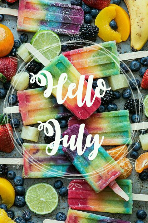 Hello July Images, July Wallpaper, New Month Quotes, Welcome July, July Images, Summer Popsicles, Hello July, Hello Goodbye, Calendar Ideas