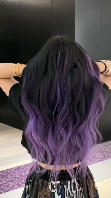 #hair #fashion Exotic Hair Color, Purple Hair Highlights, Dyed Hair Purple, Korean Hair Color, Peekaboo Hair, Hair Color Underneath, Creative Hair Color, Cute Hair Colors, Dyed Hair Inspiration