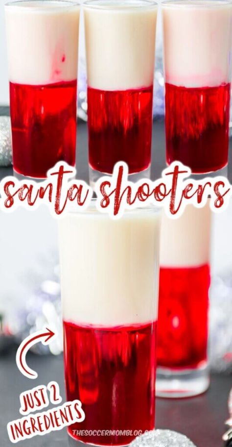 Santa Panties Drink Recipe, Margaritas, Santa Panties Drink, Bad Santa Party, Ornament Drinks Holidays, Drink Boards For Parties, Christmas Party Drinking Games, Holiday Shots, Easy Holiday Drinks