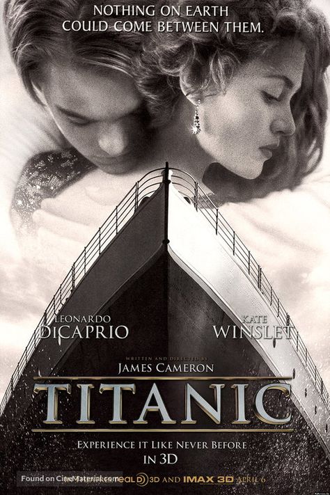 ''Titanic - TITANIC'' 1997 U.S movie poster. (NOTHING ON EARTH COULD COME BETWEEN THEM.). (35g). Titanic Film Poster, Titanic Poster Vintage, Movies Aesthetic Poster, Titanic Movie Aesthetic, Titanic Hd, Movie Posters Aesthetic, Leonardo And Kate, Titanic Movie Poster, Titanic Poster