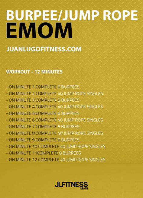 Burpee/Jump Rope EMOM- Learn more at  Learn more at: https://juanlugofitness.com/burpee-workout/   #burpees #workouts #conditioning #fatlossworkouts #jlfitnessmiami Wods Crossfit, Burpee Workout, Crossfit Workouts Wod, Emom Workout, Crossfit Workouts At Home, Jump Rope Workout, Wod Workout, Cardio Boxing, Most Hated