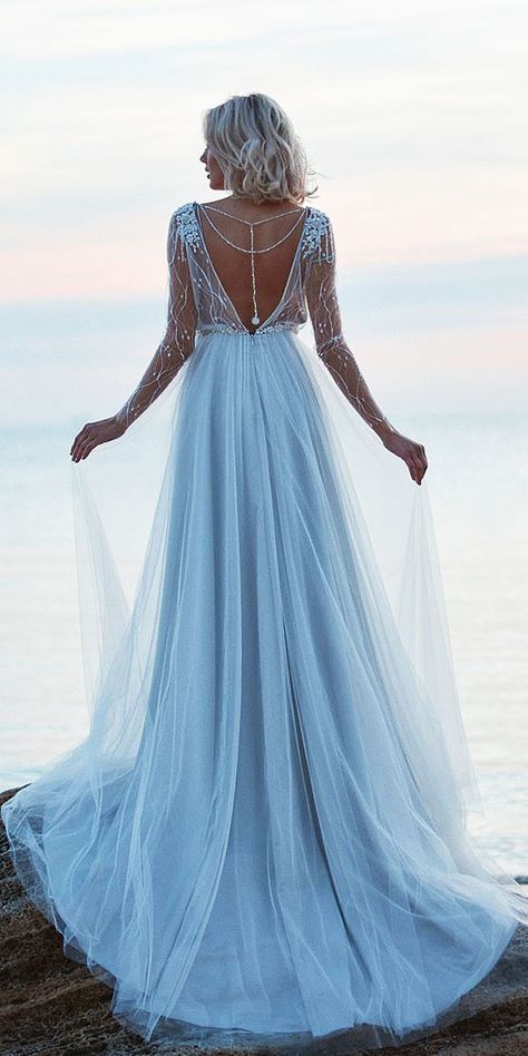 Adorable Blue Wedding Dresses For Romantic Celebration ❤ See more: http://www.weddingforward.com/blue-wedding-dresses/ #weddingforward #bride #bridal #wedding Frozen Inspired Wedding Dress, Blue Satin Wedding Dress, Plus Size Blue Wedding Dress, Wedding Dresses With A Pop Of Color, Light Up Wedding Dress, Aqua Wedding Dress, Sea Blue Dress, Long Dresses For Wedding, Blue Long Dresses