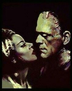 Frankenstein and bride love Bride Frankenstein, Frankenstein And His Bride, Frankenstein Tattoo, Horror Png, Frankenstein Art, Horror Monsters, Famous Monsters, Frankenstein's Monster, Classic Horror Movies