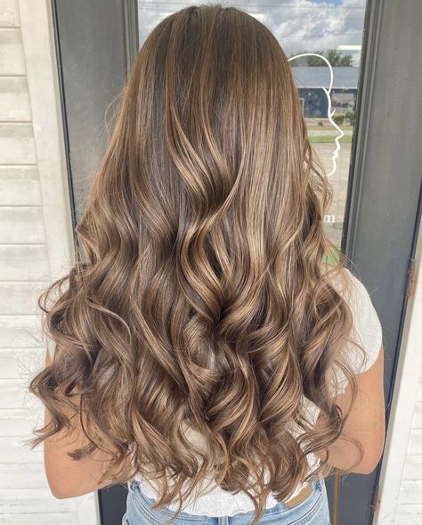 Carmel Brown With Honey Highlights, Brown Balyage Long Hair Brunettes, Hair Blond Highlight, Brown Hair With Blonde Highlights Balayage, Balayage Light Brown Hair, Brown Hair With Light Brown Highlights, Brown Hair Honey Highlights, Highlights For Dirty Blonde Hair, Carmel Brown Hair