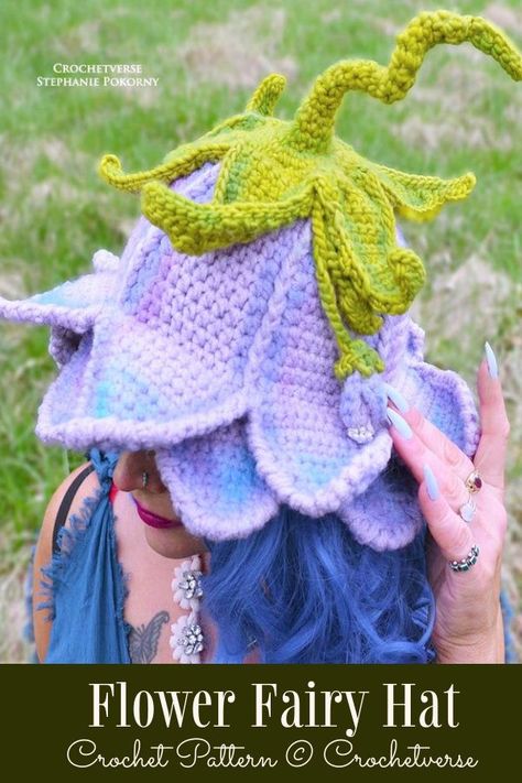 Crochet Flower Hat, Crochet Costumes, Crochet Mignon, Confection Au Crochet, Crochet Fairy, Crochet Hat Free, Crochet Design Pattern, Crochet Fashion Patterns, Haken Baby