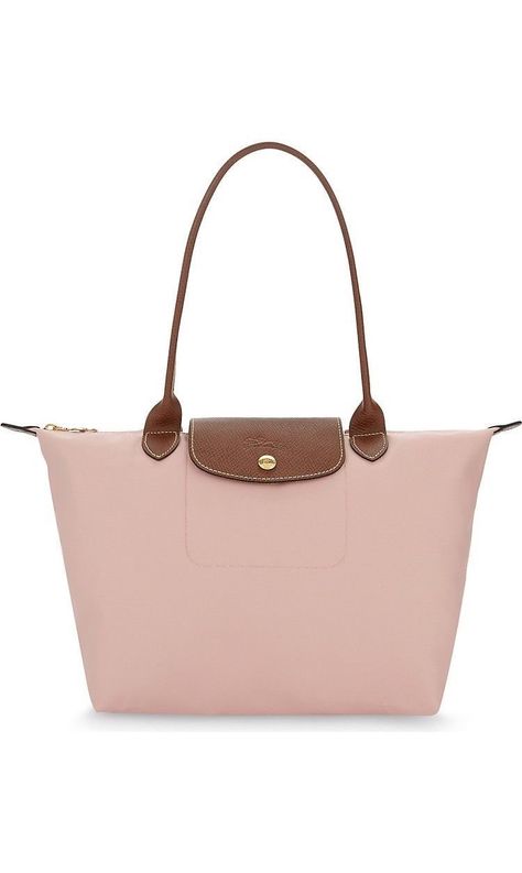 Longchamp Le Pliage Small Shoulder Tote in Pinky Long Champ Bag, Le Pliage Small, Longchamp Le Pliage Small, Longchamp Le Pliage Large, Longchamp Bag, Longchamp Bags, Pretty Bags, Cute Everyday Outfits, Essential Bag