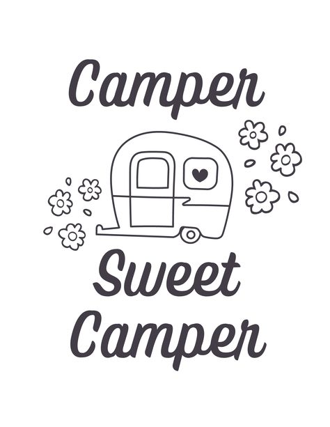Funny Camper Signs for your RV (Free Printables!) | The DIY Mommy Camper Clipart Free Printable, Camper Clipart, Happy Camper Sign, Rv Signs, Diy Mommy, Camper Signs, Camping Signs, Rv Decor, Diy Vinyl
