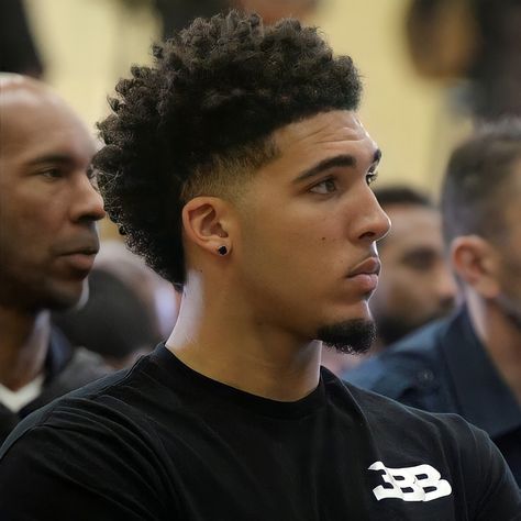 High Taper Curly Hair Men, Mullet On Black Man, Mohawk Afro Hairstyles, 4c Hair Mullet, Undercut Black Man, Liangelo Ball Haircut, High Taper Mullet, High Taper Fade Haircut Curly, Low Taper Fade Haircut Black Men