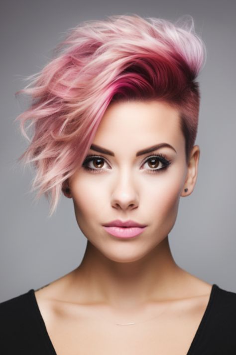 Fiery pink undercut combines the edginess of an undercut with the brightness of a pink hue that’s sure to set hearts aflame. This look is perfect for daring individuals seeking a dramatic change. Click here to check out more trending pink hair color ideas for 2023.