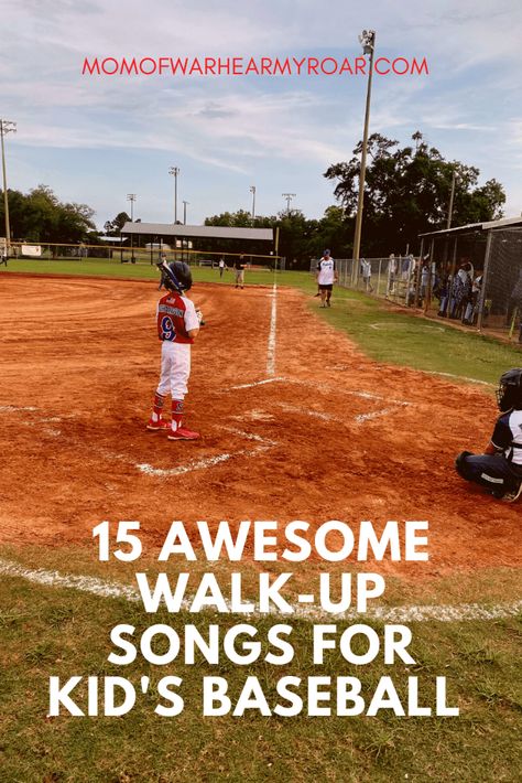 15 Walk-Up Songs For Kid's Baseball | Mom of W.A.R., Hear My Roar Youth Baseball Walk Up Songs, Best Walk Up Songs For Baseball, Walk Out Songs Baseball, Best Baseball Walk Up Songs, Softball Walk Up Songs List, Baseball Walk Up Songs 2023, Good Walk Up Songs, Good Walk Up Songs For Softball, Best Walk Up Songs For Softball