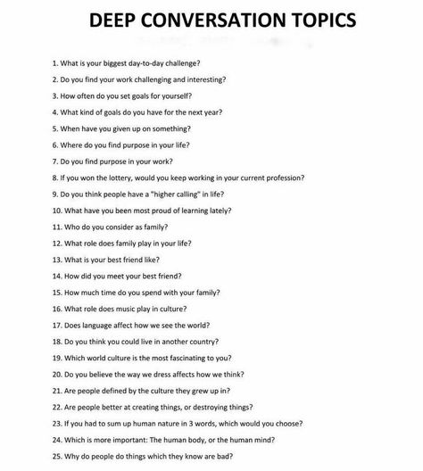 Out Of The Box Questions, Fun Topics To Write About, Topic Questions Conversation Starters, Things To Talk About With A New Friend, Holding A Conversation, Deep Topics To Write About, Topics For Deep Conversation, Topic Starters Boyfriend, Thing To Talk About With Friends