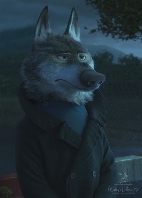 Wolf - "Zootopia", Walt Disney Animation Studios Zootopia Wolf, Zootopia Characters, Wolf Character, Disney Zootopia, Minor Character, Walt Disney Animation, Baby Squirrel, Wolf Howling, Character Design Animation