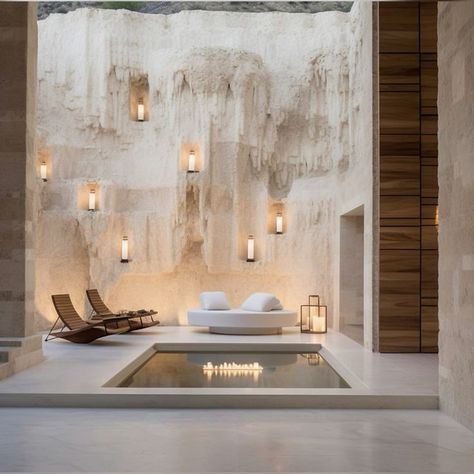 Water Healing, Be Water My Friend, Branding Boards, Concrete Effect Paint, Spa Interior Design, Moorish Architecture, Spa Interior, Spa Room, Spa Design