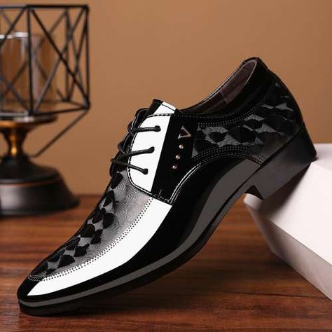 Black Formal Shoes, Patent Leather Oxfords, Men's Wedding Shoes, Leather Formal Shoes, Casual Dress Shoes, Oxford Shoes Men, Business Shoes, Leather Oxford Shoes, Patent Leather Shoes