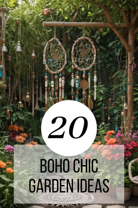 Embrace bohemian style with these 20 chic garden decor ideas that bring a free-spirited touch to your outdoor space. Perfect for nature lovers. Nature, Shabby Chic Outdoor Spaces, Boho Garden Room, Boho Garden Ideas Diy Outdoor Spaces, Bohemian Garden Inspiration, Bohemian Outdoor Decor, Bohemian Garden Ideas, Boho Deck Decorating Ideas, Boho Patio Ideas