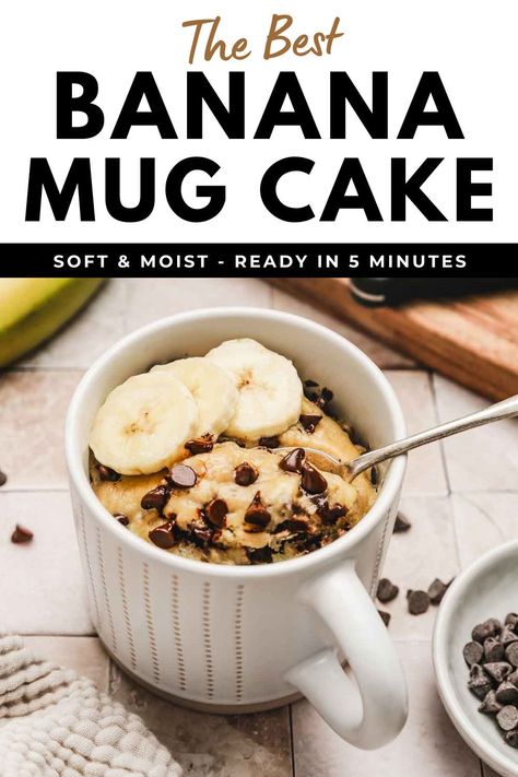 Banana Oat Mug Cake Microwave, Healthy Mug Snacks, Microwave Banana Oatmeal, Banana Muffin In A Mug, Banana Oatmeal Microwave, Banana Bread Mug Cake Microwave, Banana Bread In A Mug Recipe, Mug Banana Bread Microwave, Microwave Banana Bread In A Mug