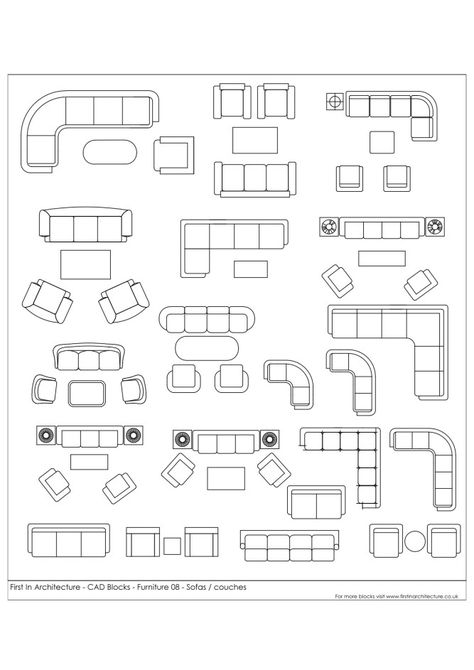 fia-cad-blocks-furniture-08                                                                                                                                                                                 More Cad Blocks Furniture, Floor Plan Symbols, Architecture Symbols, Interior Design Sketchbook, Drawing Furniture, Free Cad Blocks, Furniture Design Sketches, Architecture Drawing Plan, Interior Architecture Drawing