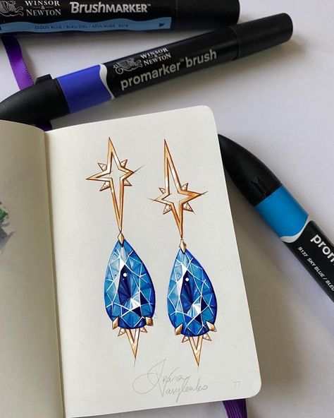 Iryna Vasylenko (@blooming.iva) • Фото и видео в Instagram How To Draw Jewelry, Draw Jewelry, Manga Jewelry, Jewellery Drawing, Accessories Design Sketch, Jewel Drawing, Jewelry Rendering, Bullet Journal Mood Tracker Ideas, Art Jewelry Design