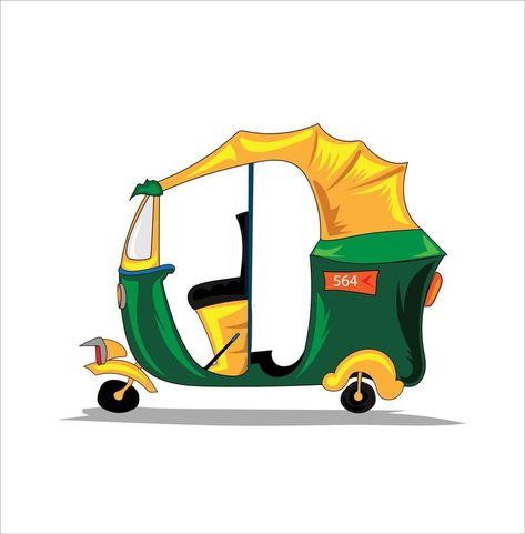 Funny Indian amd Pakistani auto rickshaw vector illustration Auto Rickshaw Illustration, Rickshaw Illustration, Types Of Video Games, Funny Indian, Auto Rickshaw, Social Media Advertising Design, Tuk Tuk, Arm Band Tattoo, Band Tattoo