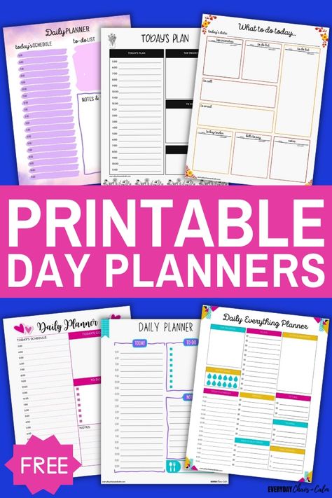 7 Free Printable Daily Planners To Organize Your Day Daily Planner Sheets Free Printable, Free Weekly Printable Planner, Daily Planner Pages Ideas, Free Home Management Printables, Weekly Planner Printables Free Pdf, Editable Planner Templates Free, Week Planner Ideas, Day Planner Printables Free, Free Printable Daily Schedule Templates