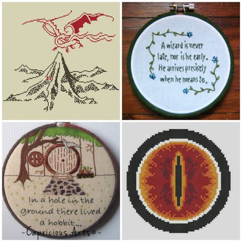 bookriot.com bookish cross stitch patterns. They featured my cross stitch pattern on their website!!! Lonely mountain and Smaug, Middle Earth Geeky Cross Stitch, Snitches Get Stitches, Geeky Craft, Geek Crafts, Design Guide, Hand Embroidery Patterns, Embroidery Inspiration, Stitch Design, Cross Stitch Designs
