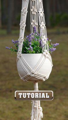 Macrame Plant Pot Cover Diy, How To Macrame Plant Hanger Tutorials, Macrame Window Shelf, Diy Hanging Planter Macrame Tutorials, Diy Macrame Plant Hanger Without Ring, Plant Holder Macrame Diy, No Ring Macrame Plant Hanger, Macrame Plants Diy, Hanger Plant Macrame