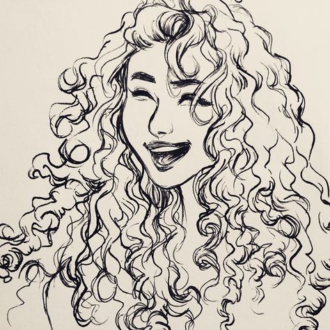 Bev Johnson, Illustration For Kids, Page Illustration, Curly Hair Drawing, Hair Illustration, Hair Sketch, Arte Inspo, Pencil Art Drawings, Cool Art Drawings