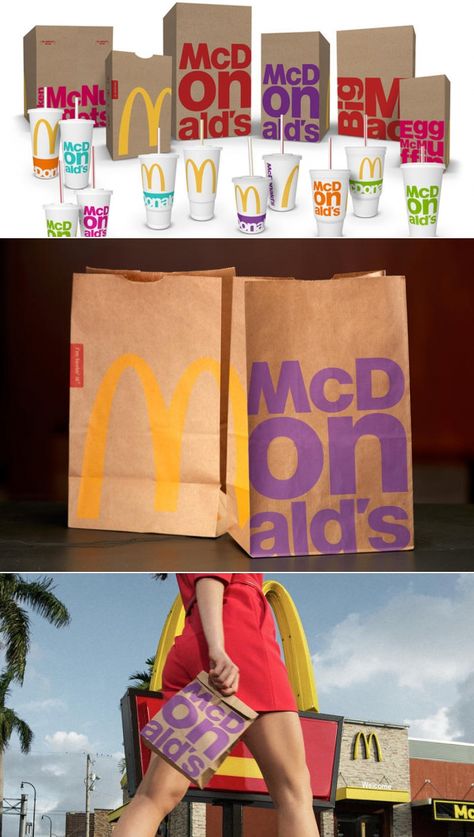 McDonald's revamps their packaging — The Dieline | Packaging & Branding Design & Innovation News Dieline Packaging, Nostalgia Childhood, Packaging Branding Design, 포트폴리오 레이아웃, Mc Donald, Meat Snacks, Low Sugar Diet, Martin Parr, Packaging Branding