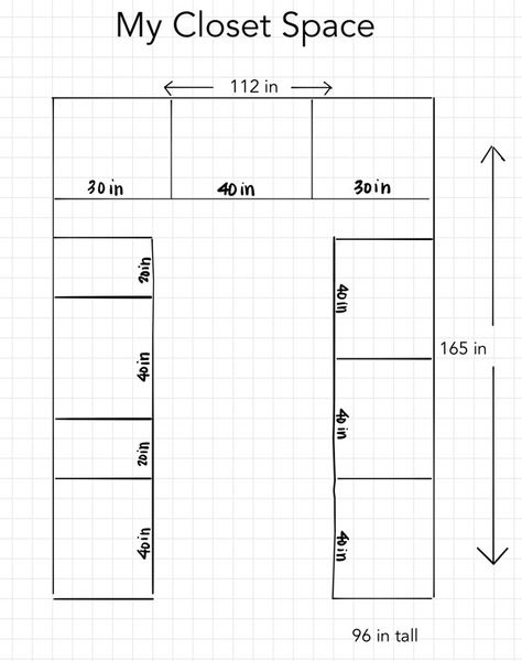 A Step-by-Step Guide: How To Plan Your IKEA PAX Closet Ikea Walkin Closet Ideas, Master Closet Wall Decor, How To Design A Walk In Closet, Ikea Closets Walk In, Ikea Pax Small Walk In Closet, His And Hers Closet Layout, Ikea Pax Closet Small Spaces, Ikea Master Closet, Walk In Closet Dimensions Layout