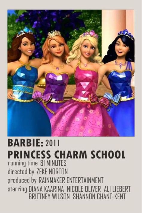 Barbie Princess Charm School Movie Poster, Barbie Princess Charm School Poster, Barbie Poster Polaroid, Movie Posters Barbie, Barbie Movies Posters, Barbie Poster Movie, Barbie Movie Posters, Barbie Movies List, Barbie Movie Poster