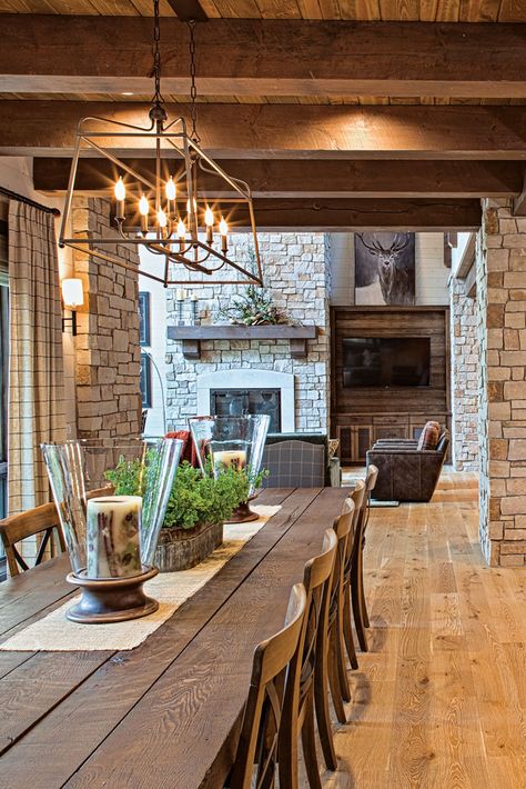 Rustic House Chandeliers, Timber Frame Chandelier, Ranch Light Fixtures, Over Table Light Fixture Rustic, Barndominium Chandelier, Lodge Lighting Fixtures, Cabin Dining Room Lighting, Mountain Cabin Dining Room, Modern Cabin Dining Room