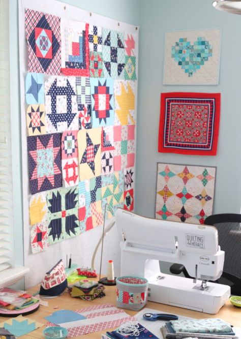 Patchwork, Quilt Design Wall, Diary Of A Quilter, Sewing Room Design, Sewing Room Decor, Quilting Room, Keep Growing, Sewing Space, Quilting Studio