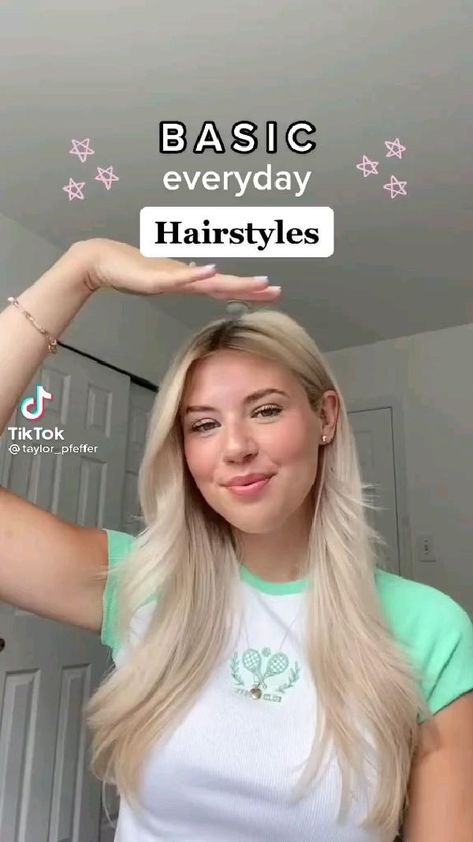 Basic Hairstyles, Cute Hairstyles For School, Vlasové Trendy, Cute Simple Hairstyles, Hair Tips Video, Back To School Hairstyles, Hair Tutorials For Medium Hair, Hair Up Styles