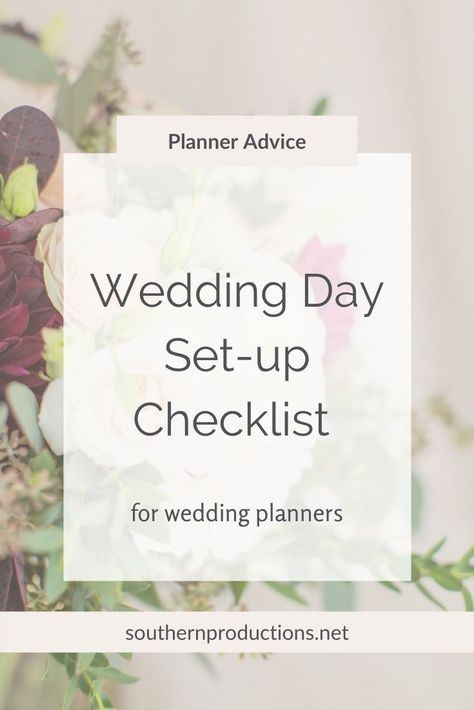 Are you a new wedding planner that would love a checklist that tells you everything you need to do for the ceremony and reception to ensure it's set up and ready to go once the wedding begins? | Wedding planner educator | In this blog post I'm sharing a wedding day checklist for wedding planners #weddingplanner #weddingplannereducation #weddingplannereducator #howtobecomeaweddingplanner #weddingplannerchecklist #weddingplannertips Wedding Event Planner Checklist, Everything Needed For A Wedding, Home Wedding Checklist, Fall Wedding Checklist, Type A Bride Organization, Wedding Planner Tips, Wedding Decorator Checklist, Wedding Day Planner, Wedding Reception Checklist Detailed