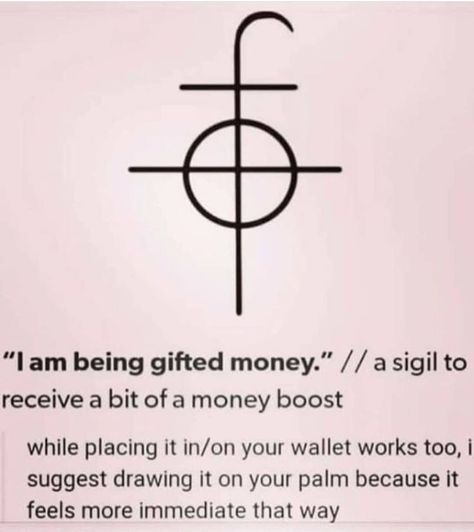 Sigil For Money, Powerful Symbols Spiritual, Banishing Sigil, Symbole Tattoo, Zibu Symbols, Line Tattoo Ideas, Good Luck Spells, Red Table Talk, Luck Spells