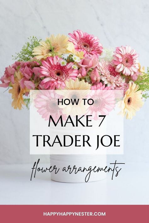 trader joe's flower arrangements Easy Flower Arrangements Diy, Flower Diy Paper, Easy Floral Arrangements, Birthday Flowers Arrangements, Table Floral Arrangements, Table Flower Arrangements, Spring Flower Arrangements, Flower Arrangement Designs, Fall Flower Arrangements