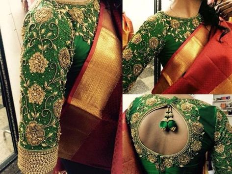 Embroided Blouse, Raw Silk Blouse, Zardosi Embroidery, Sari Design, Wedding Saree Blouse, Choli Blouse, Traditional Silk Saree, Wedding Saree Blouse Designs, Wedding Blouse Designs