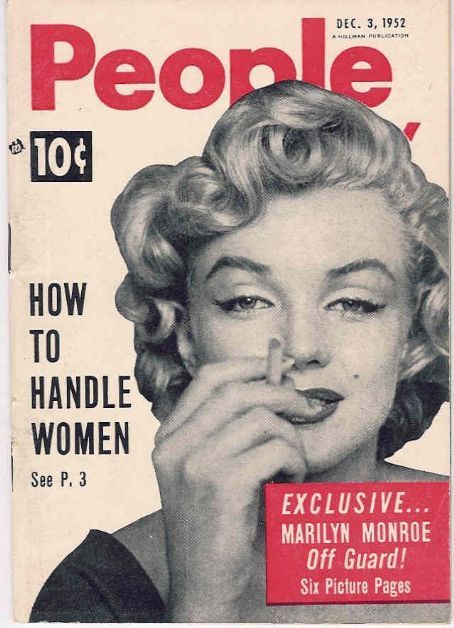 Marilyn Monroe, People Today Magazine [United States] (3 December 1952) Vintage Magazine Covers, People Magazine Covers, Sejarah Kuno, Korean Magazine, Paper Magazine, Seventeen Magazine, Picture Collage Wall, Marylin Monroe, Old Magazines