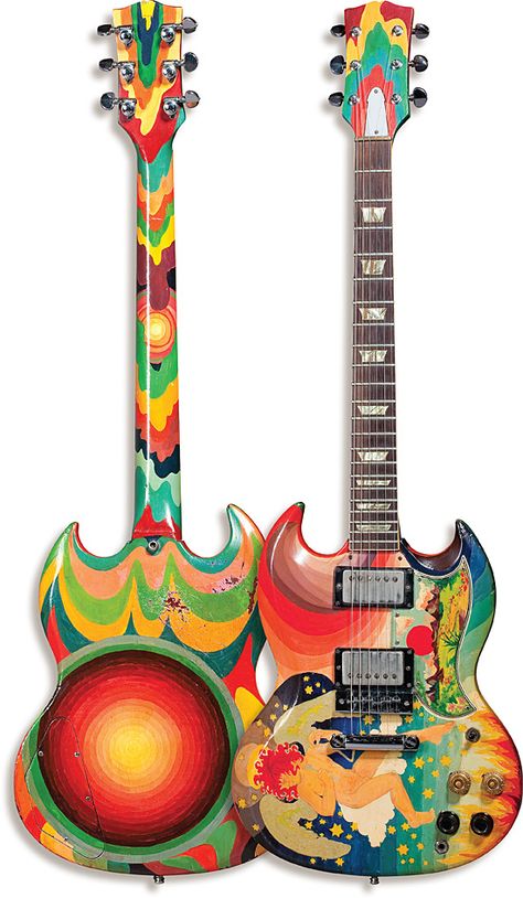 The Real Story Behind Clapton's Most Famous Guitars | Sweetwater Eric Clapton Guitar, Sg Guitar, Famous Guitars, Guitar Magazine, Angus Young, Guitar Painting, Unique Guitars, Gibson Sg, Dream Pop