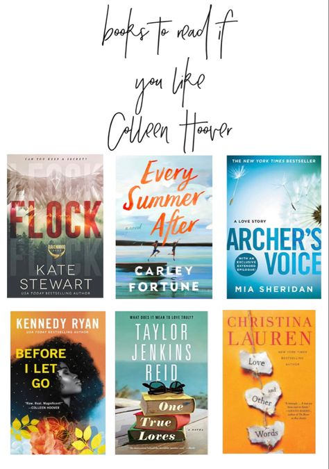 Authors Similar To Colleen Hoover, If You Like Colleen Hoover Books, Authors Like Colleen Hoover, Books Similar To Colleen Hoover, Books Like Colleen Hoover, Books To Read If You Like Colleen Hoover, Colleen Hoover Books List, Kindle Girlie, Best Book Club Books