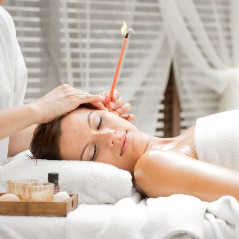 Hopi Ear Candles can benefit conditions affecting the head and ears such as sinus congestion, ear noises and excessive earwax. The rising air through the column of the candle and gentle natural movement of the flame serve to gently massage the ear drum. Not only does it have all these great benefits but it’s also very relaxing. Threading, Ear Candling, Eyebrow Threading, Massage Spa, Remove Toxins, Healing Hands, Healing Therapy, Wellness Spa, Spa Massage