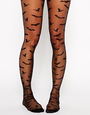 ASOS Halloween Bat Tights 20 Denier Tights, Halloween Tights, Highschool Outfits, Zombie Prom, Boo Basket, Black Soul, Bat Design, Bat Costume, Striped Tights