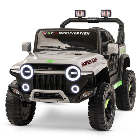 Battery Operated Jeep for Kids, Ride on Toy Kids Car with Light & Music | Baby Big Rechargeable Battery Car Jeep | Electric Jeep Car for Kids to Drive 2 to 6 Years Boy Girl (Snowden Ash) Jeep For Kids, Electric Jeep, Kids Jeep, Car Jeep, Jeep Car, Car For Kids, Kids Ride On Toys, Kids Car, Jeep Cars