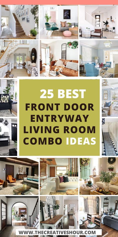 Transform Your Home with a Front Door Entryway Living Room Combo: Learn how to create a welcoming and functional space that combines your entryway and living room flawlessly. Explore design tips, layout ideas, and decor inspiration! Door Area Entryway, Direct Entry To Living Room, Living Room With Door Entrance, Decor Near Front Door Inside, Kitchen With Entryway, Dining Room And Entryway, Entry Way Layout Ideas, Entrances To Homes Entryway, Entryway Living Room Combo Entrance