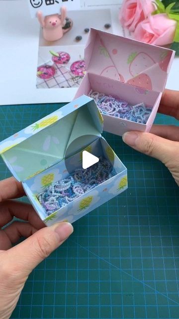 Gift Card Envelope Diy, Origami Storage, Paper Box Tutorial, Origami Box With Lid, Origami Box Easy, Origami Gift Box, Paper Folding Crafts, Paper Box Diy, Origami Gifts