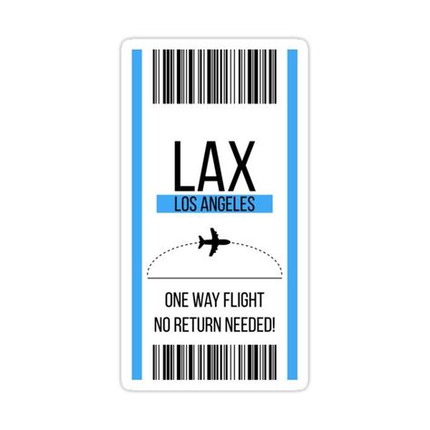 Decorate laptops, Hydro Flasks, cars and more with removable kiss-cut, vinyl decal stickers. Glossy, matte, and transparent options in various sizes. Super durable and water-resistant. Are you tired to live in your city? Do you want to leave everything and move to Los Angeles? Let the people around you know it with this collection! Ticket To New York, One Way Ticket, Nyc Baby, Sky Art Painting, Moving To Los Angeles, Heathrow, You Know It, Scrapbook Stickers, Digital Sticker