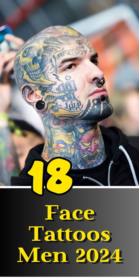 Dive into 2024's face tattoo trends for men. From symbolic ink to bold designs, discover how these tattoos narrate stories of identity and style Chin Tattoo Men, Face Tattoos Men, Bad Face Tattoos, Face Tattoo Men, Cool Face Tattoos, Face Tattoos For Men, Mens Face Tattoos, Minimalist Symbols, Forehead Tattoo