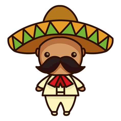 Spain Character Design, Mexican Culture Drawings, Character Design Mexican, Mexican Cartoon Characters, Mexican Icons, Mexican Mariachi, Icon Character, Mexican Man, Cute Mexican