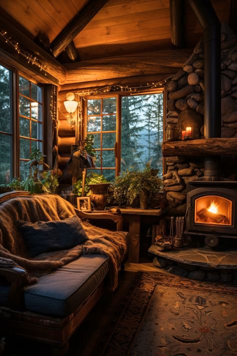 Turn your small log cabin into a cozy haven with our blog post! Packed with creative tips and ideas, learn how to maximize space, choose rustic decor, and create a warm, inviting atmosphere. #LogCabinLiving #CozyHomeIdeas #RusticCharm Cabin Interiors Rustic, Log Cabin Living Room, Modern Cabin Interior, Cabin Room, Rustic Living Room Design, Home Decor Cozy, Log Cabin Living, Cabin Aesthetic, Cabin Living Room